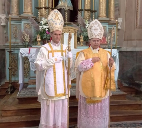 Bishop Pio Espina with Bishop Martin Davila